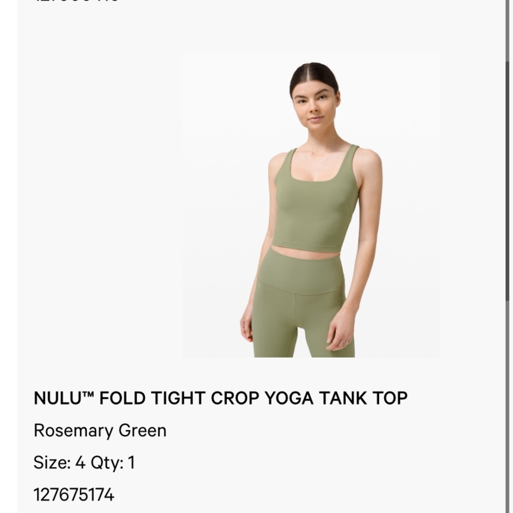 Nulu Fold Yoga Crop Top